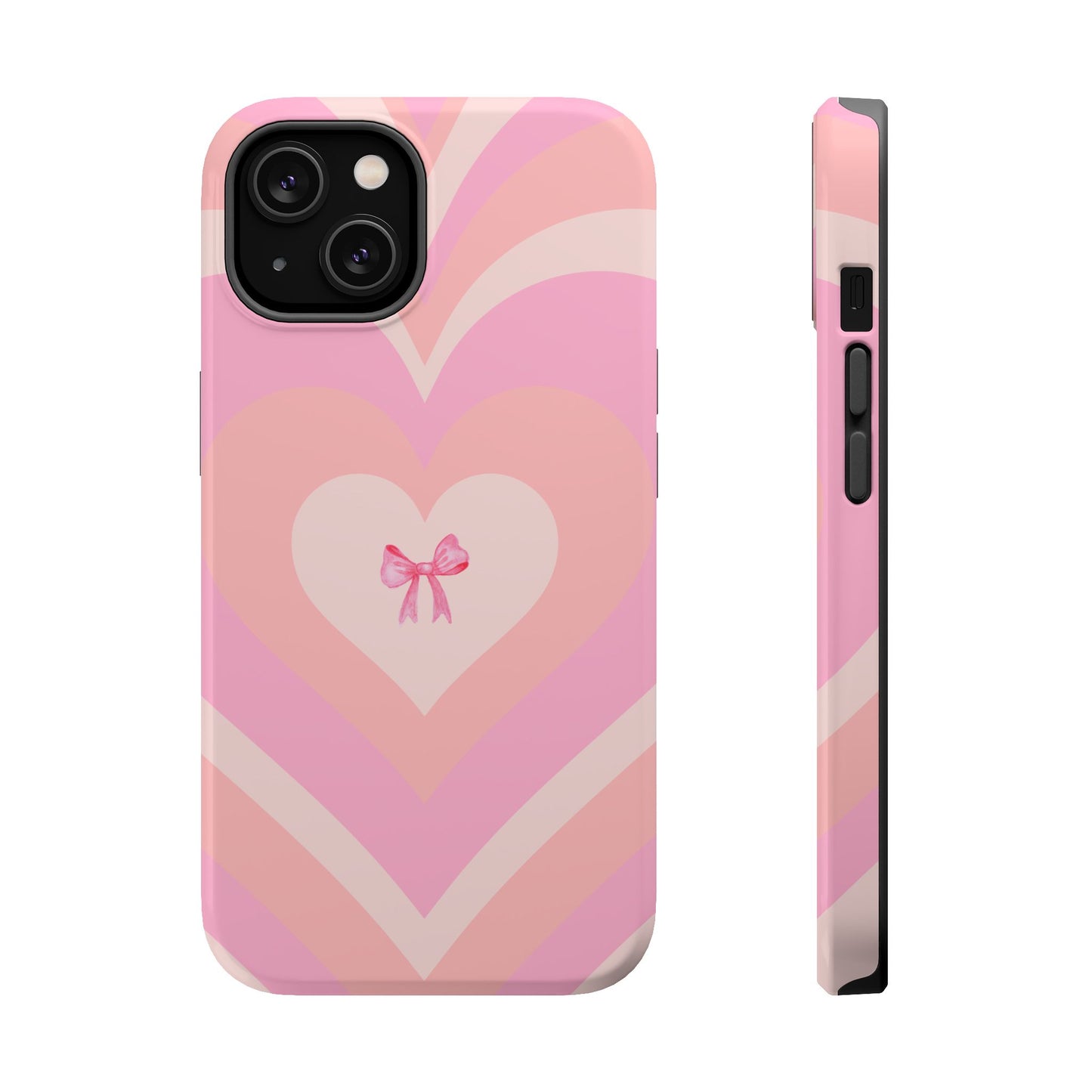 Pink Bow & Big Hearts MagSafe iPhone® Case