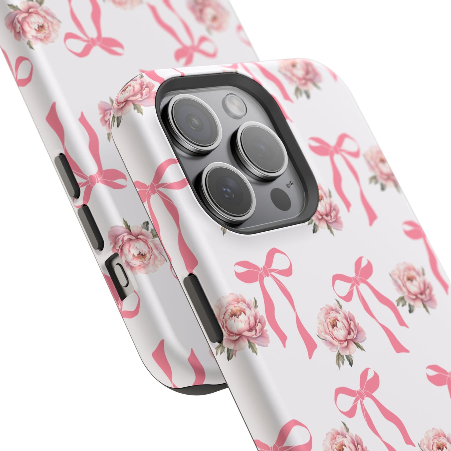 Pink Bow & Flowers MagSafe iPhone® Case