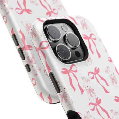 Pink Bows & Bunnies MagSafe iPhone® Case