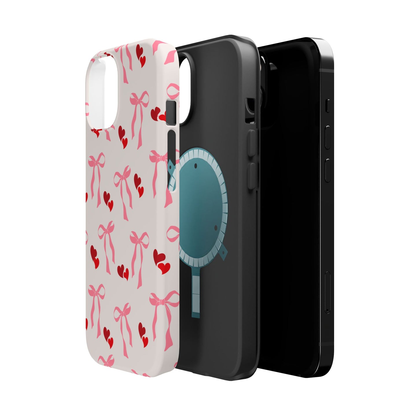 Pink Bows & Hearts MagSafe iPhone® Case