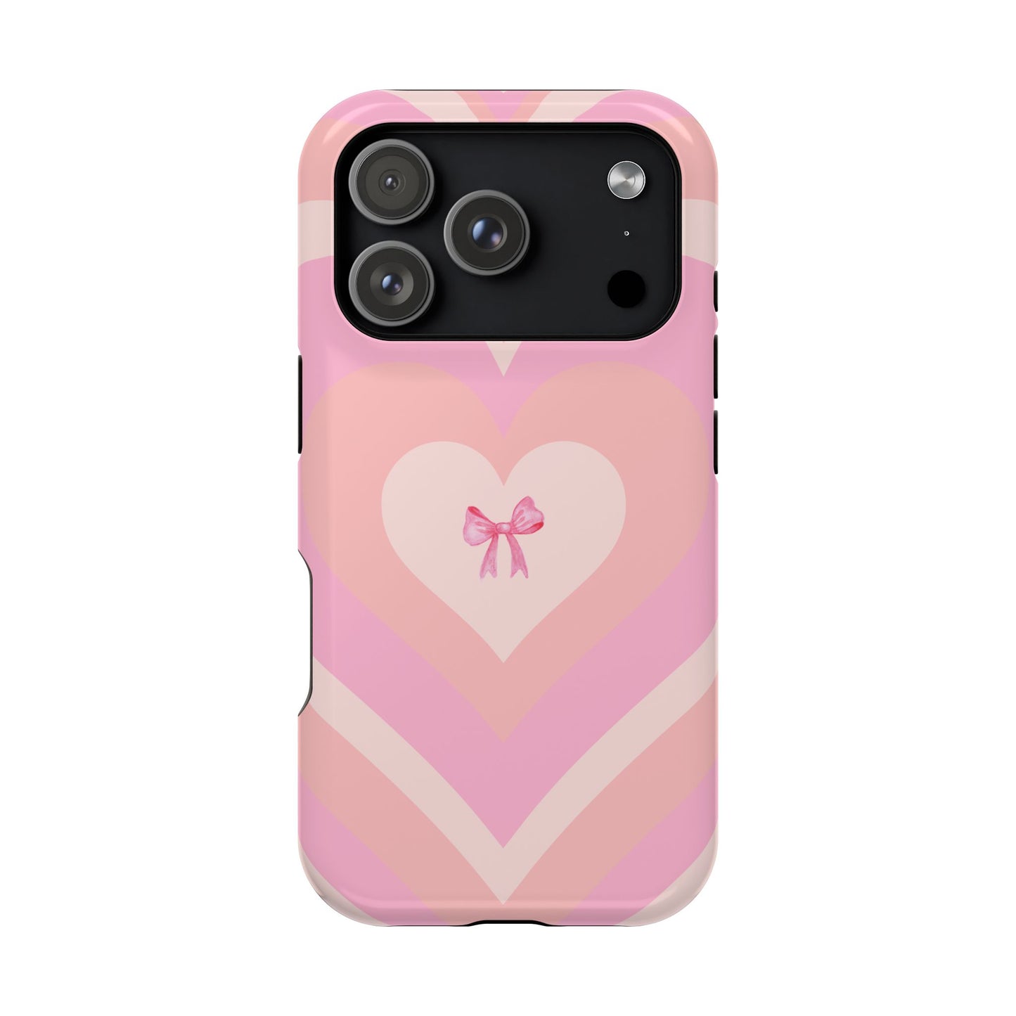 Pink Bow & Big Hearts MagSafe iPhone® Case