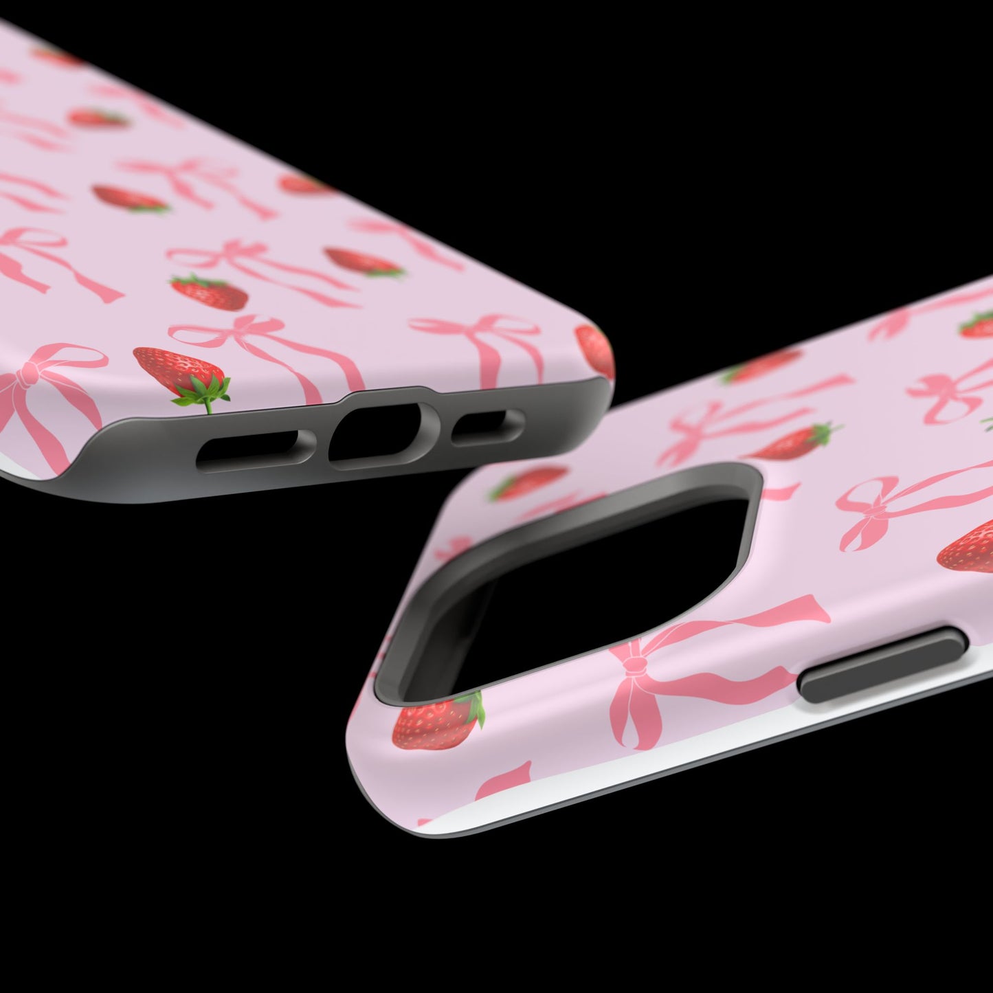 Pink Bow & Strawberry MagSafe iPhone® Case