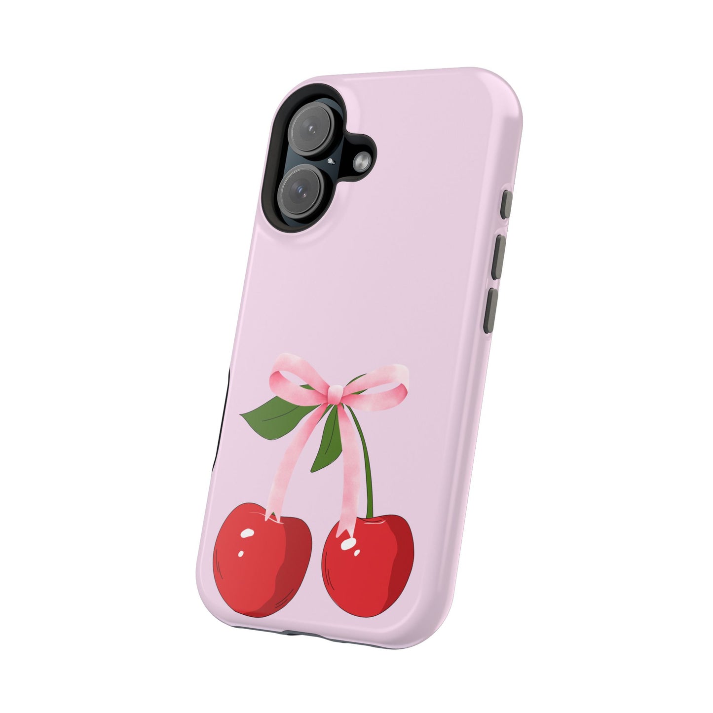Pink Bow & Cherry MagSafe iPhone® Case