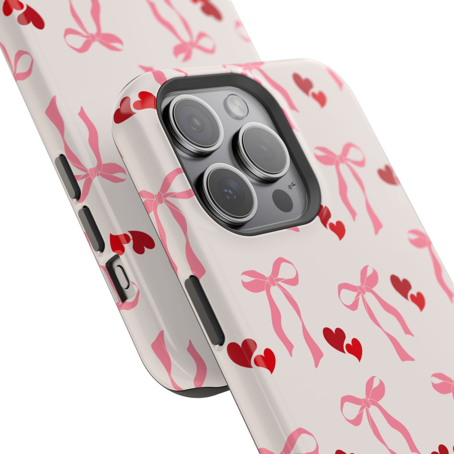 Pink Bows & Hearts MagSafe iPhone® Case