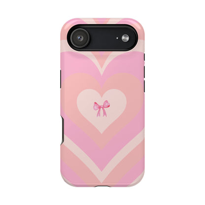 Pink Bow & Big Hearts MagSafe iPhone® Case