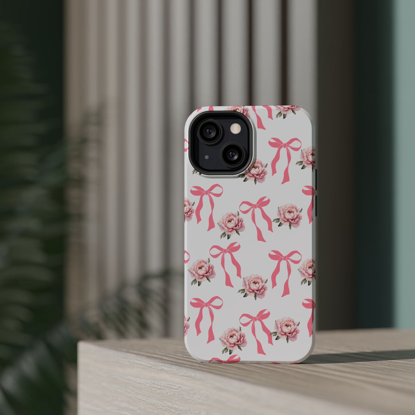 Pink Bow & Flowers MagSafe iPhone® Case