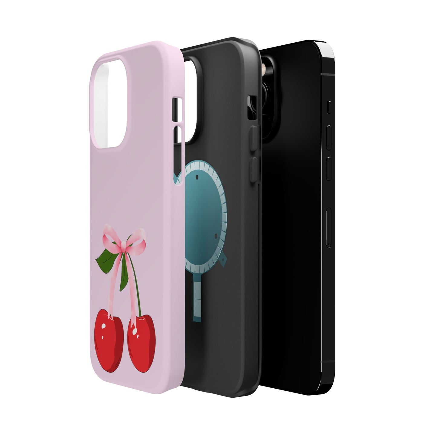Pink Bow & Cherry MagSafe iPhone® Case