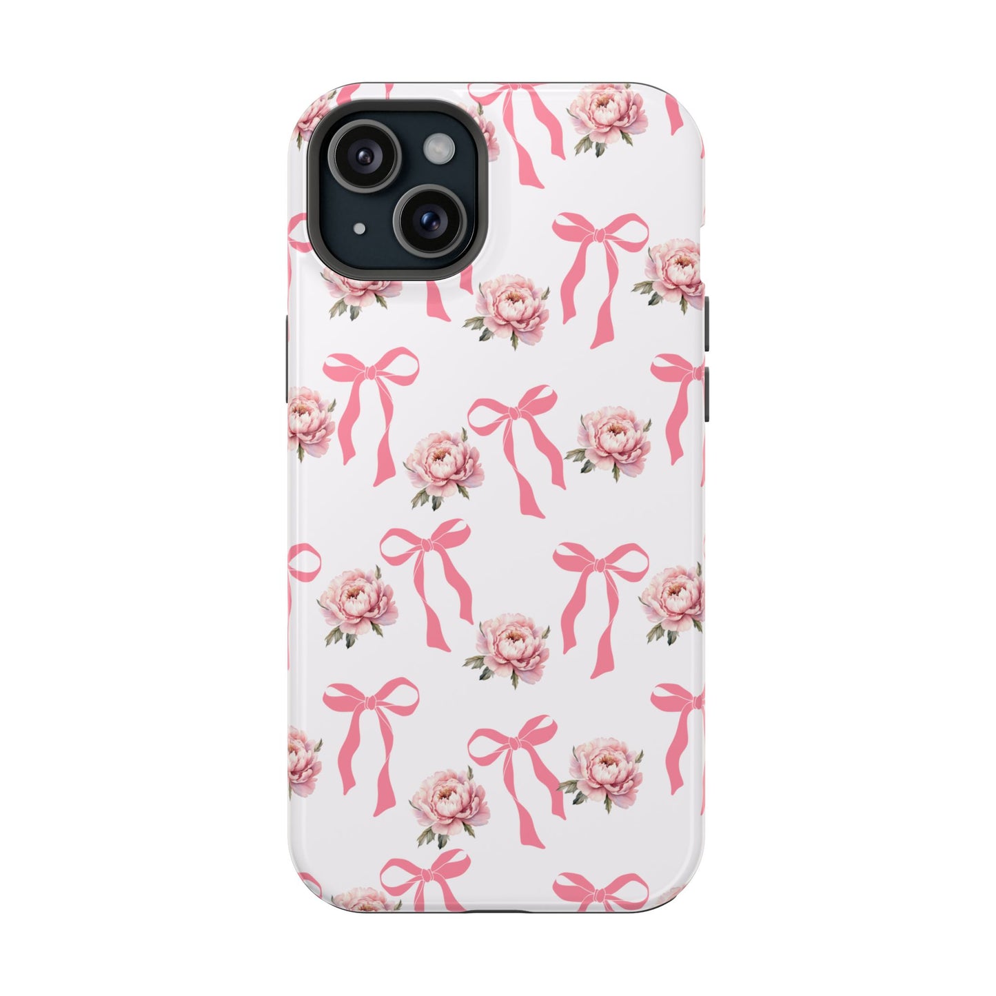 Pink Bow & Flowers MagSafe iPhone® Case