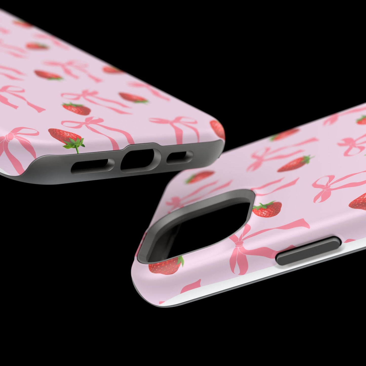 Pink Bow & Strawberry MagSafe iPhone® Case