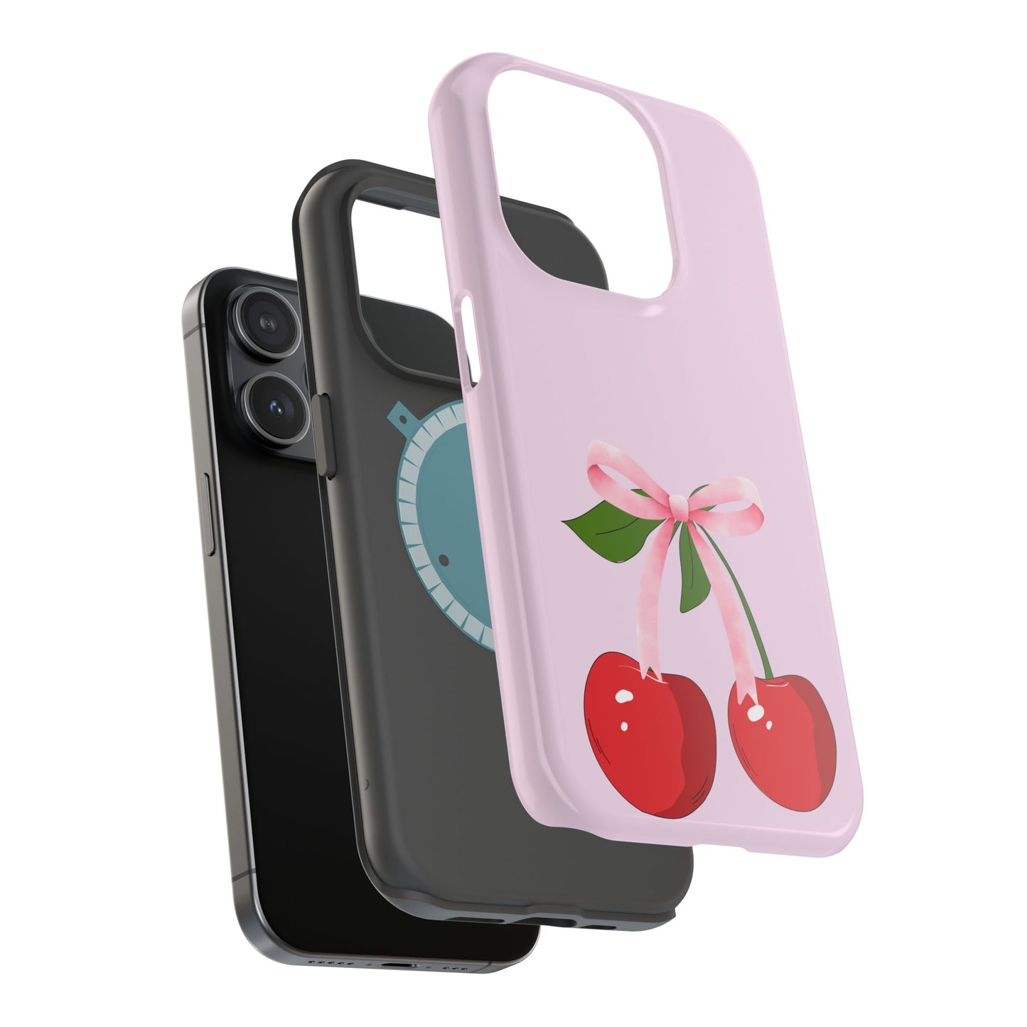 Pink Bow & Cherry MagSafe iPhone® Case