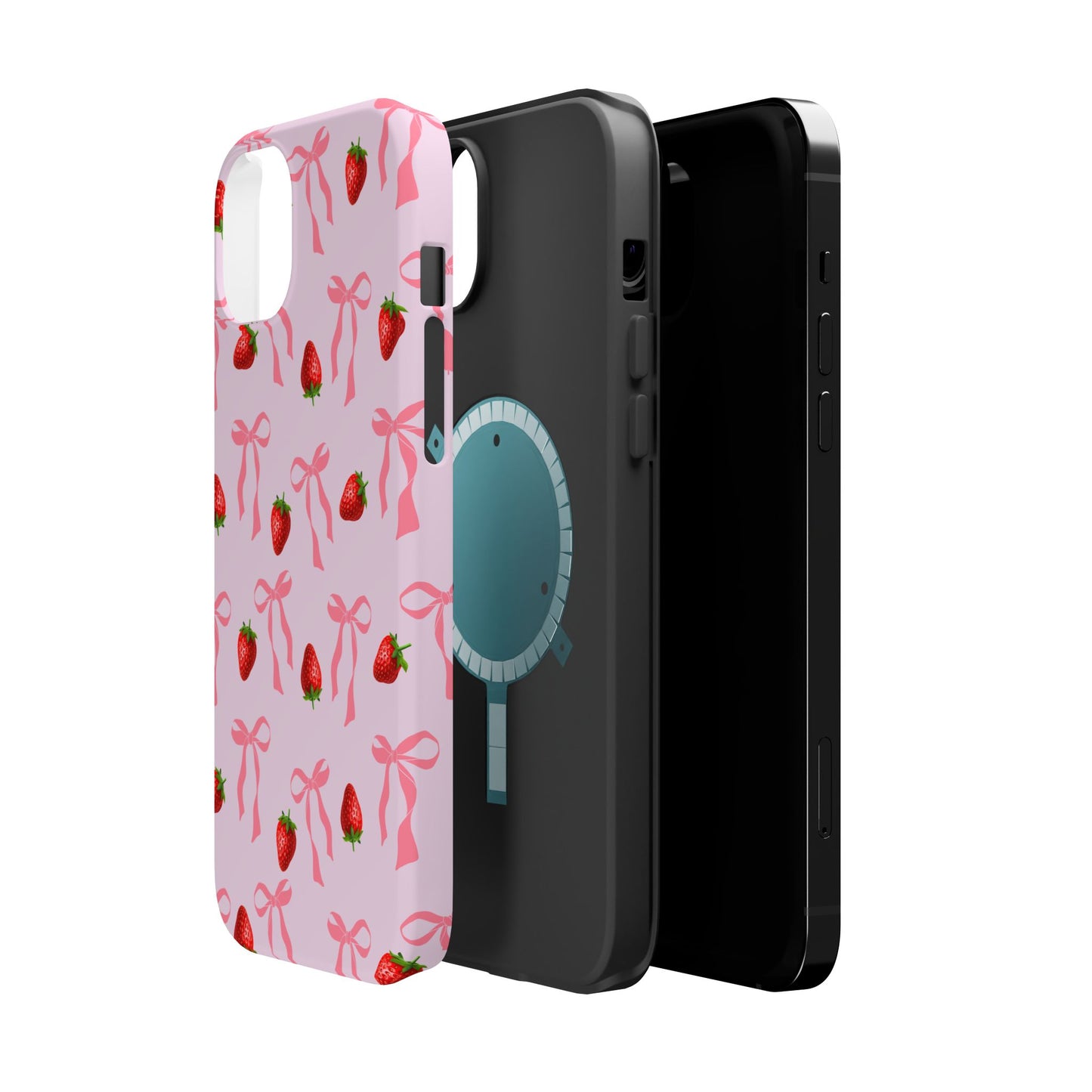Pink Bow & Strawberry MagSafe iPhone® Case