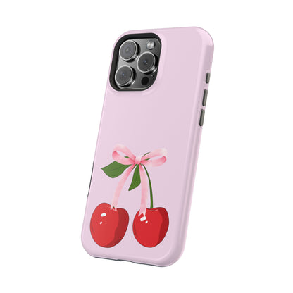 Pink Bow & Cherry MagSafe iPhone® Case