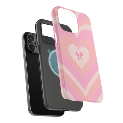 Pink Bow & Big Hearts MagSafe iPhone® Case