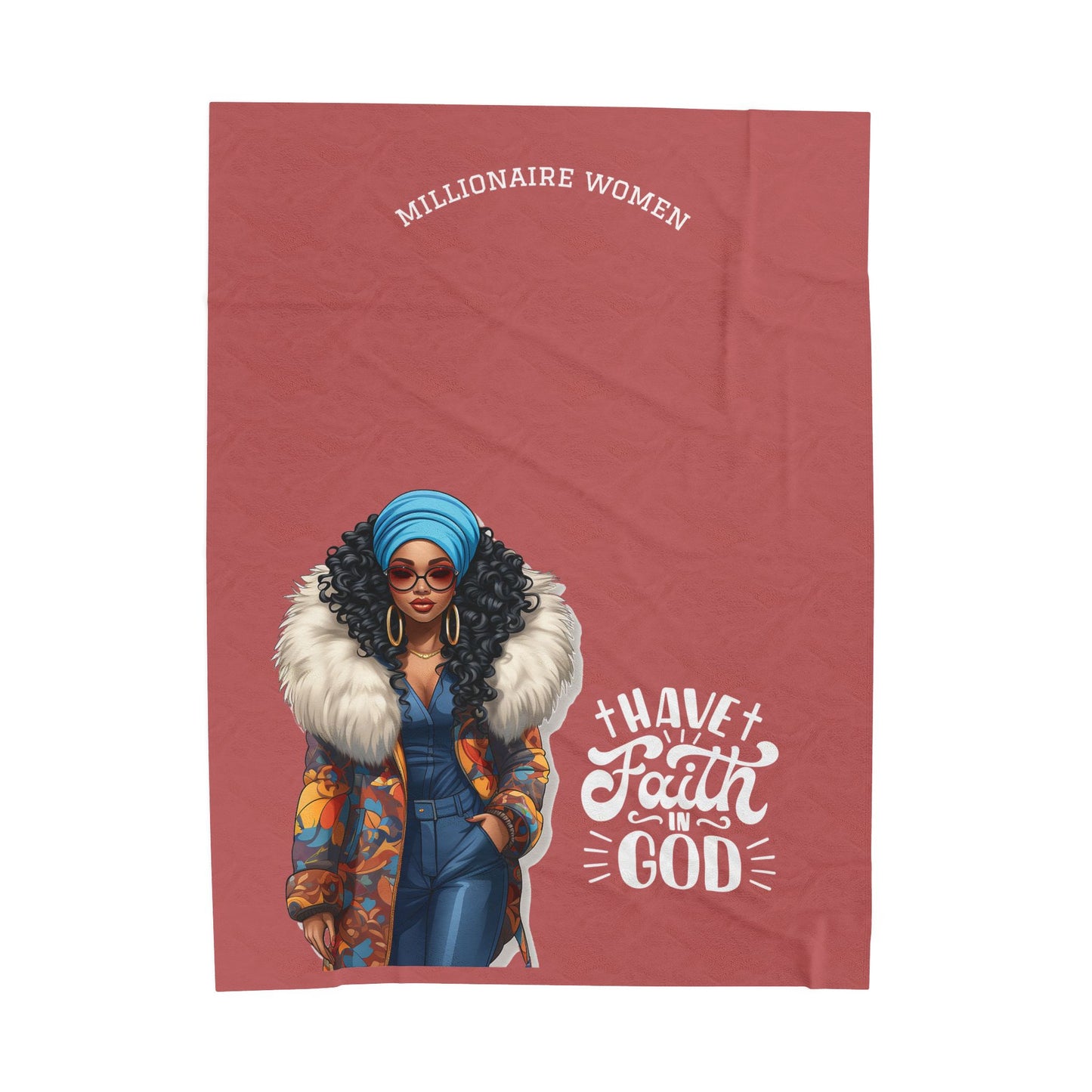 Have Faith in God Cozy Plush Throw Blanket