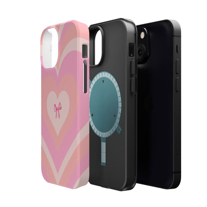 Pink Bow & Big Hearts MagSafe iPhone® Case