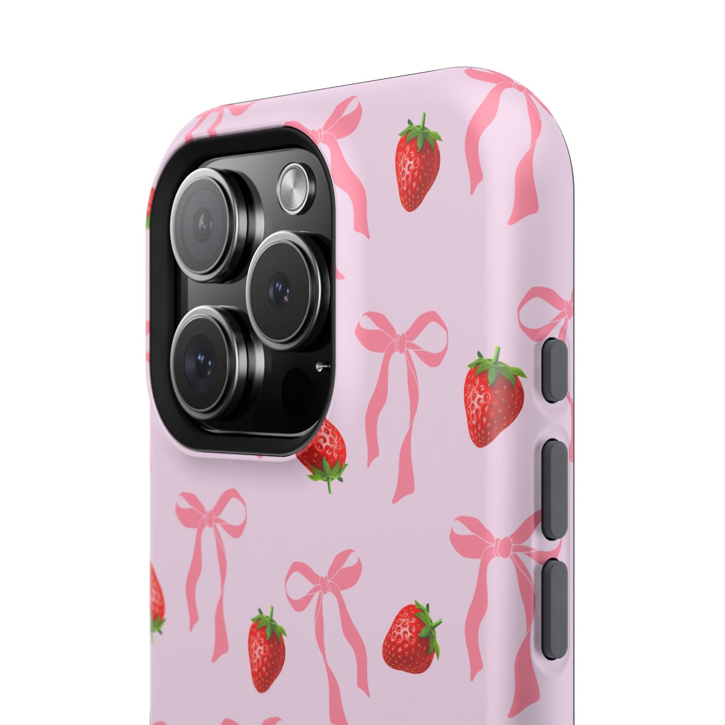 Pink Bow & Strawberry MagSafe iPhone® Case