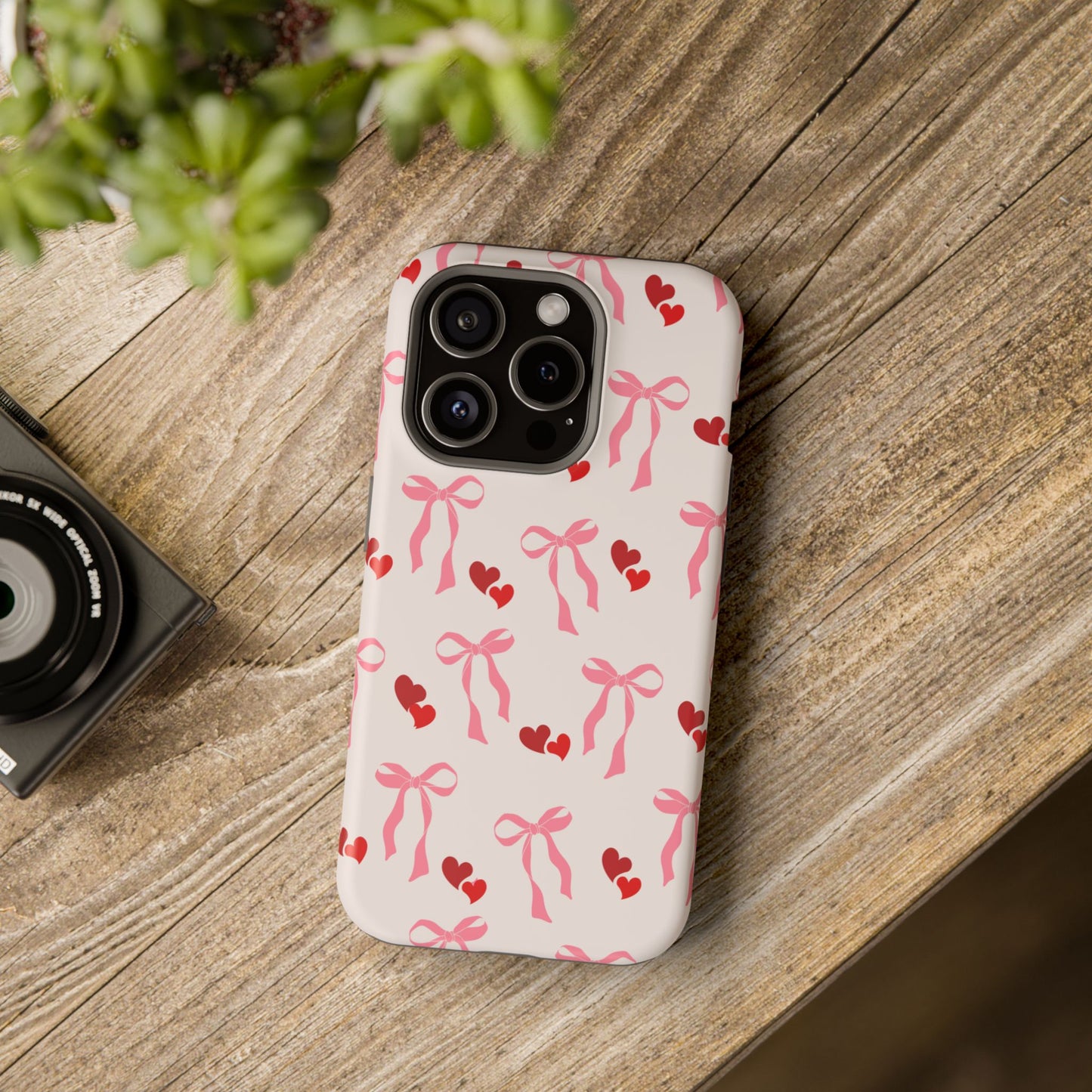 Pink Bows & Hearts MagSafe iPhone® Case