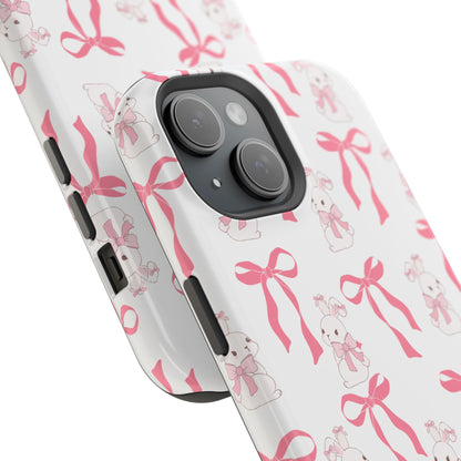Pink Bows & Bunnies MagSafe iPhone® Case