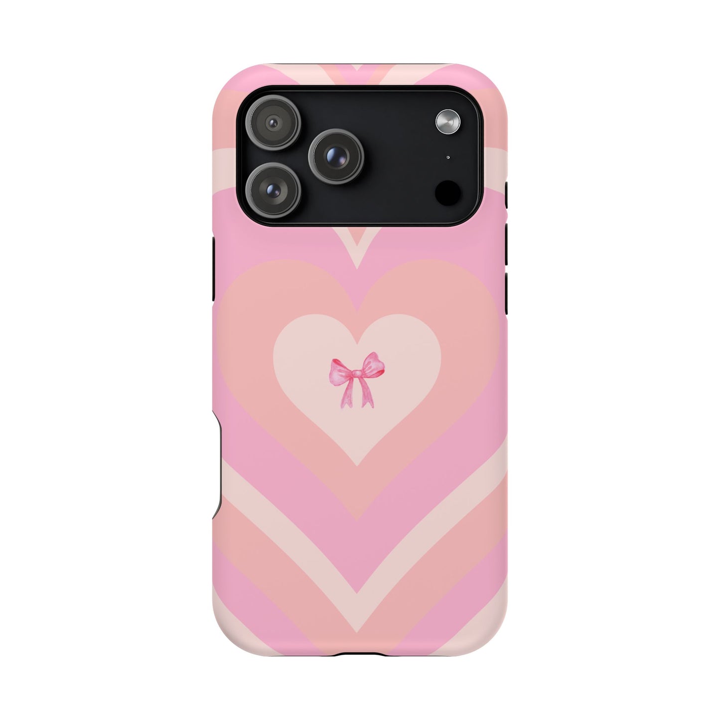 Pink Bow & Big Hearts MagSafe iPhone® Case
