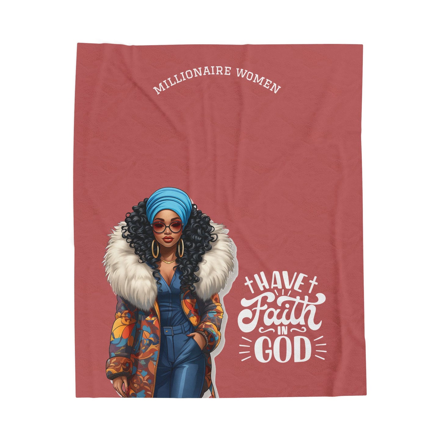 Have Faith in God Cozy Plush Throw Blanket