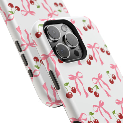 Pink Bows & Cherry MagSafe iPhone® Case