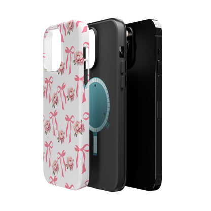 Pink Bows & Flowers MagSafe iPhone® Case