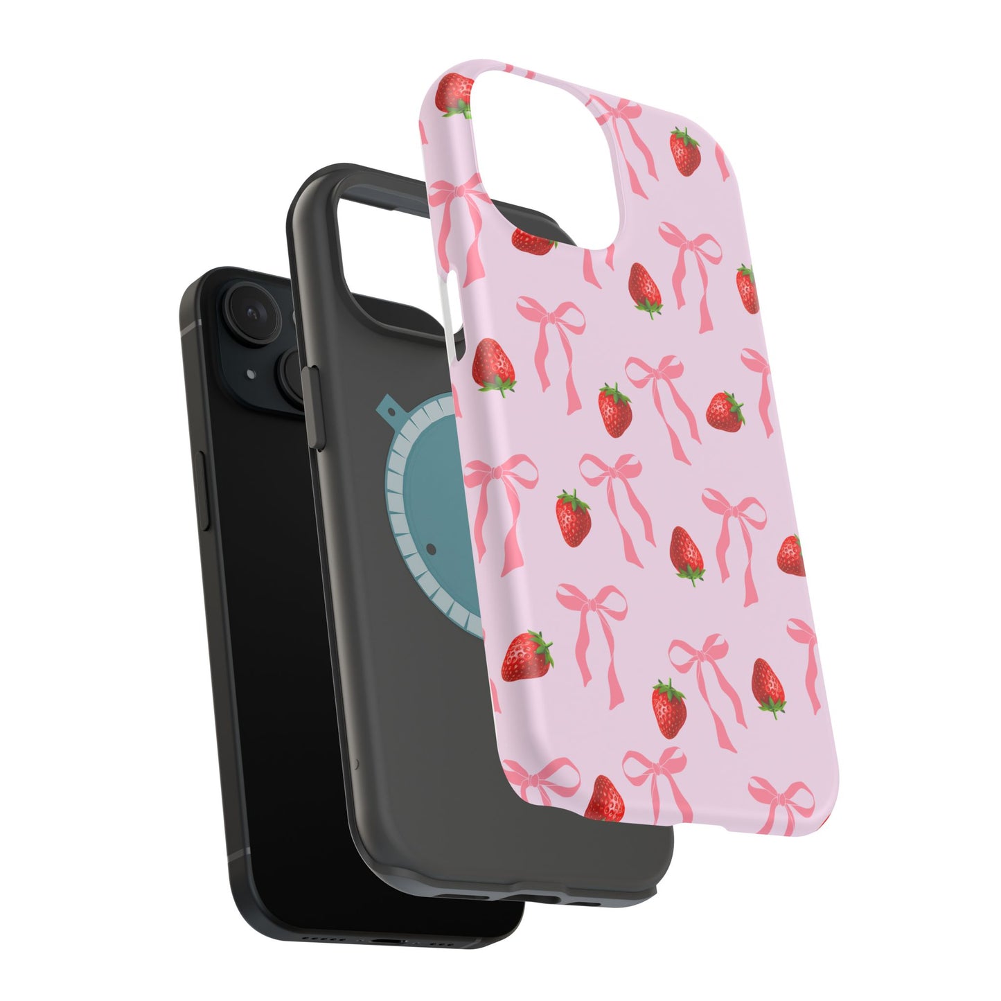 Pink Bow & Strawberry MagSafe iPhone® Case