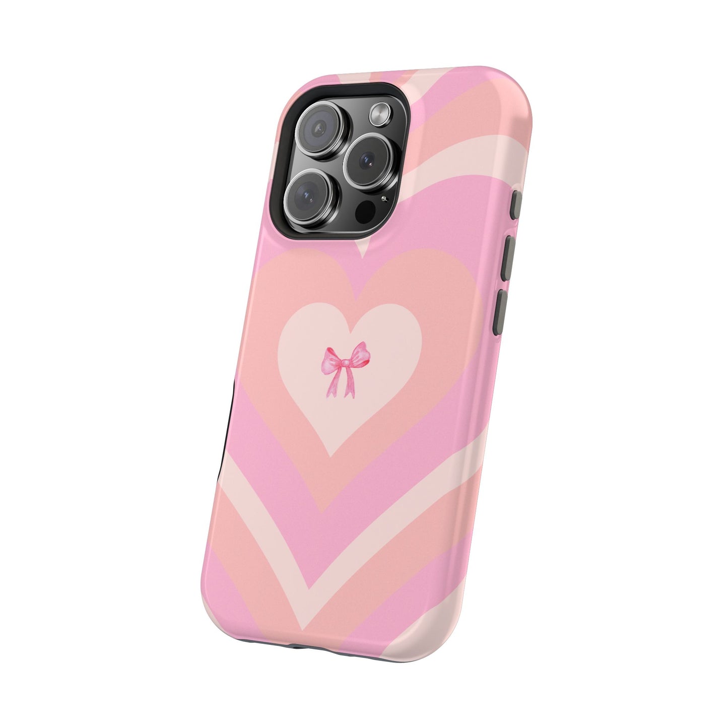 Pink Bow & Big Hearts MagSafe iPhone® Case