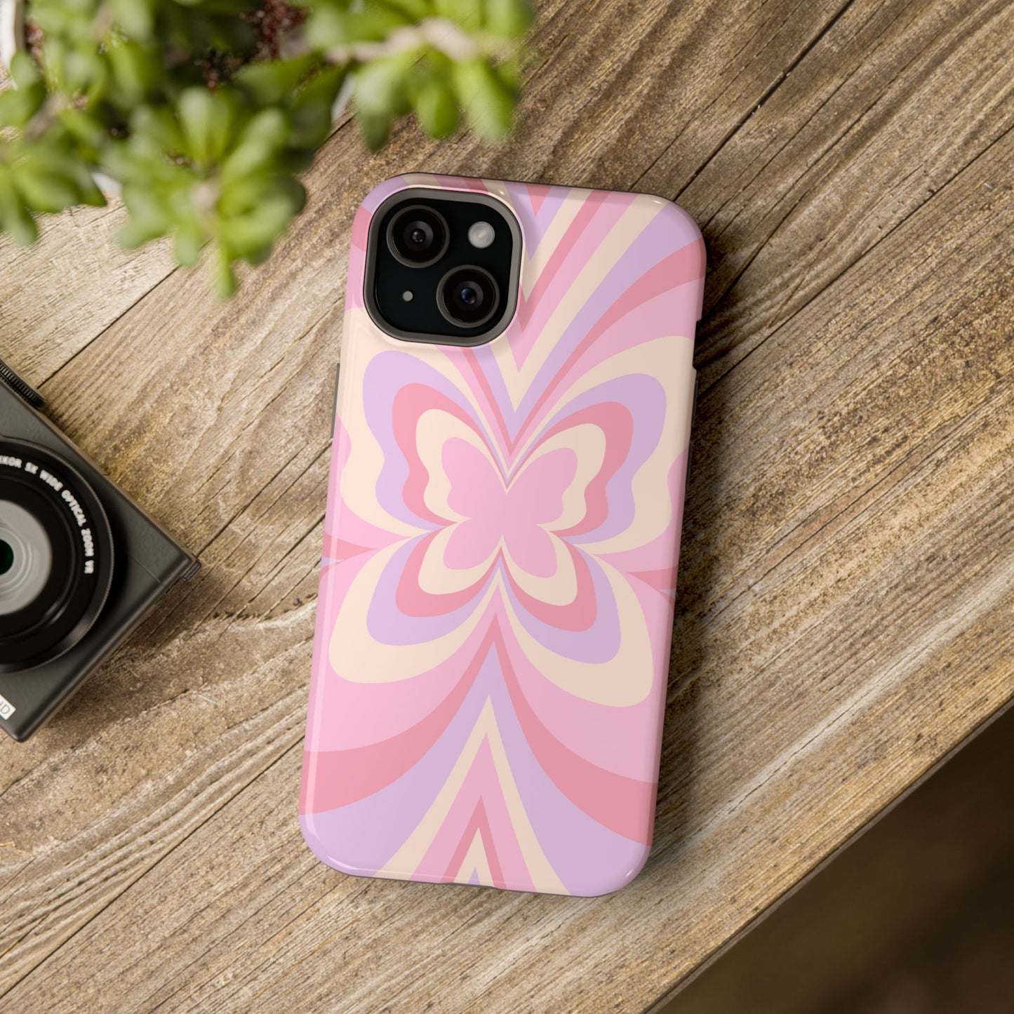 Pink Bow & Butterfly MagSafe iPhone® Case