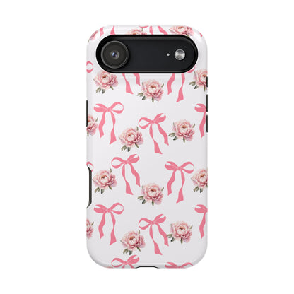 Pink Bow & Flowers MagSafe iPhone® Case