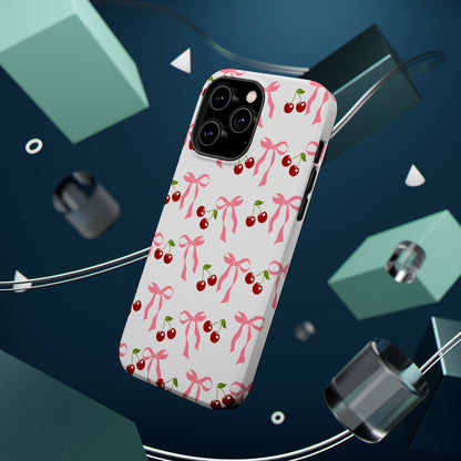 Pink Bows & Cherry MagSafe iPhone® Case