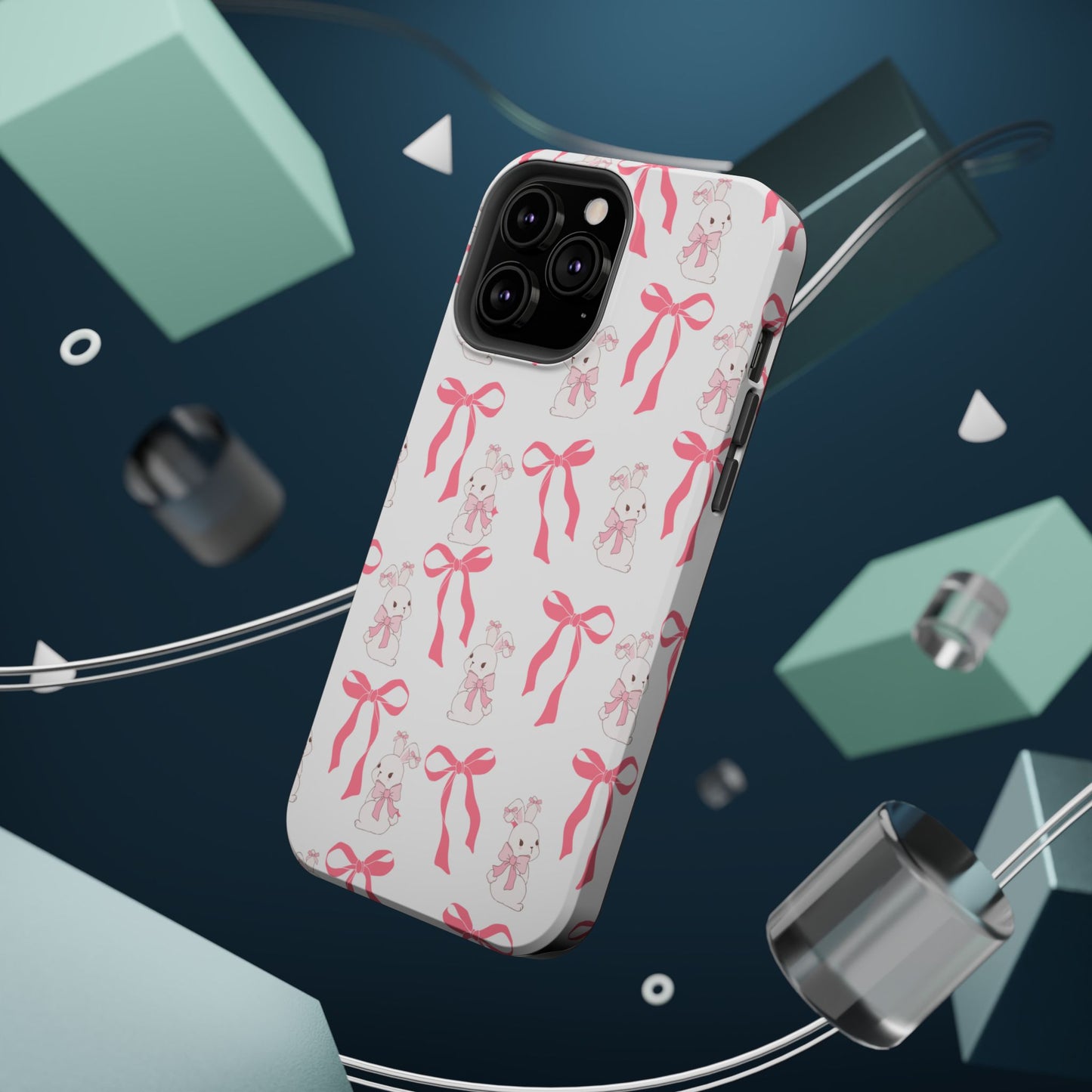 Pink Bows & Bunnies MagSafe iPhone® Case