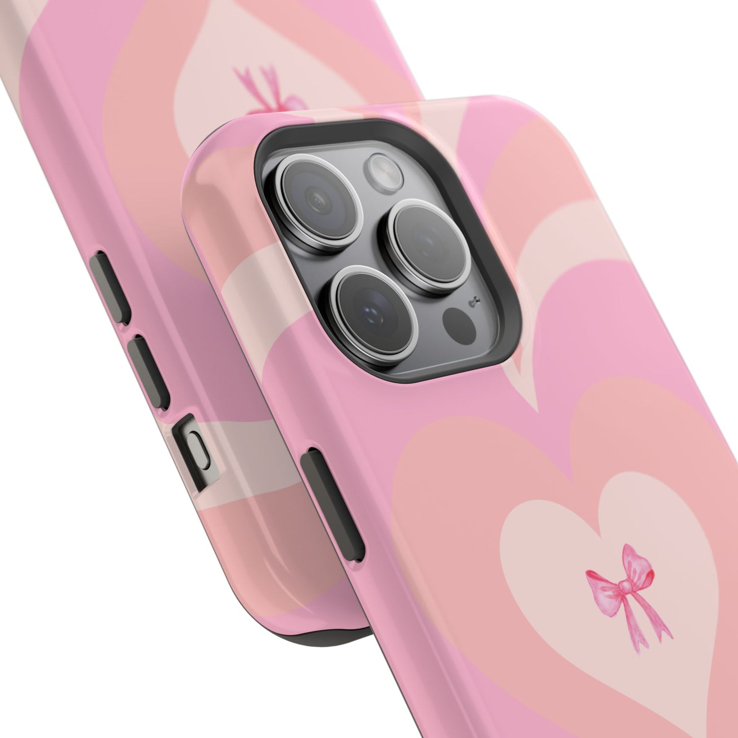 Pink Bow & Big Hearts MagSafe iPhone® Case