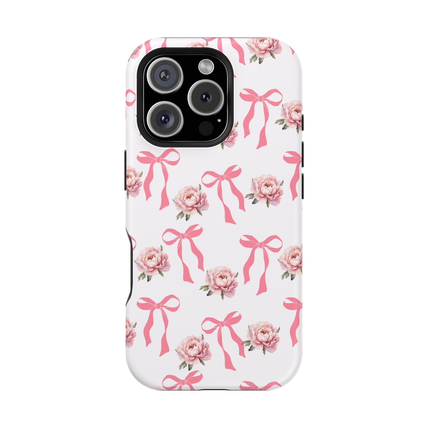 Pink Bow & Flowers MagSafe iPhone® Case