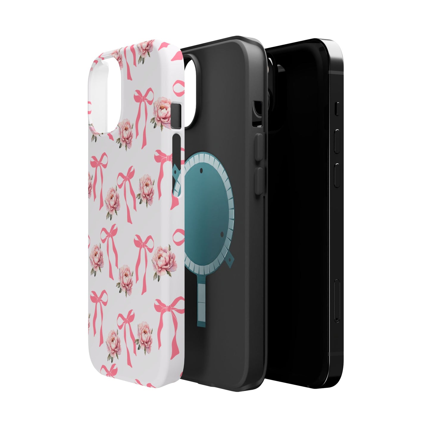 Pink Bow & Flowers MagSafe iPhone® Case