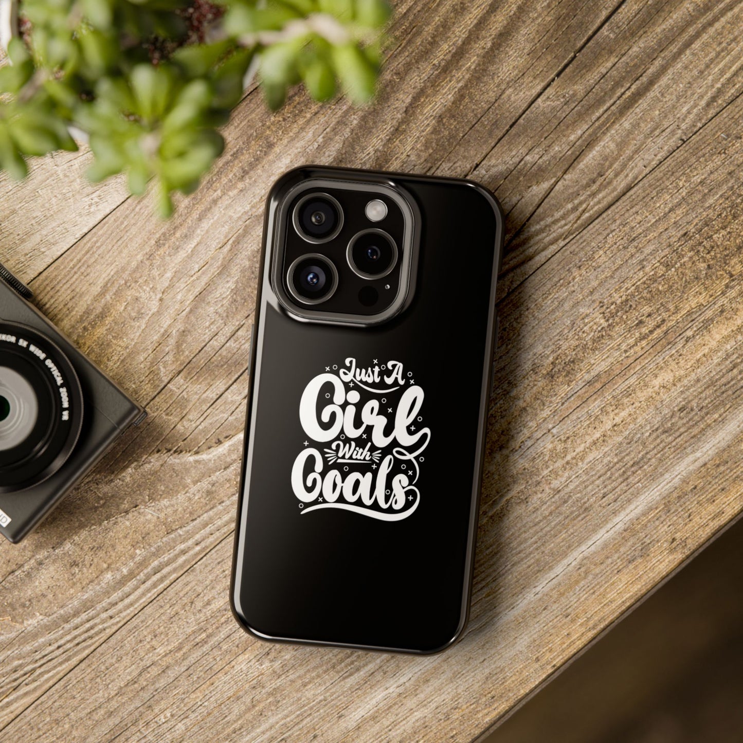 Girl with Goals MagSafe iPhone® Case Black