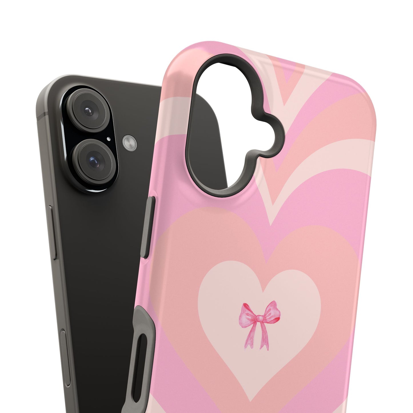 Pink Bow & Big Hearts MagSafe iPhone® Case