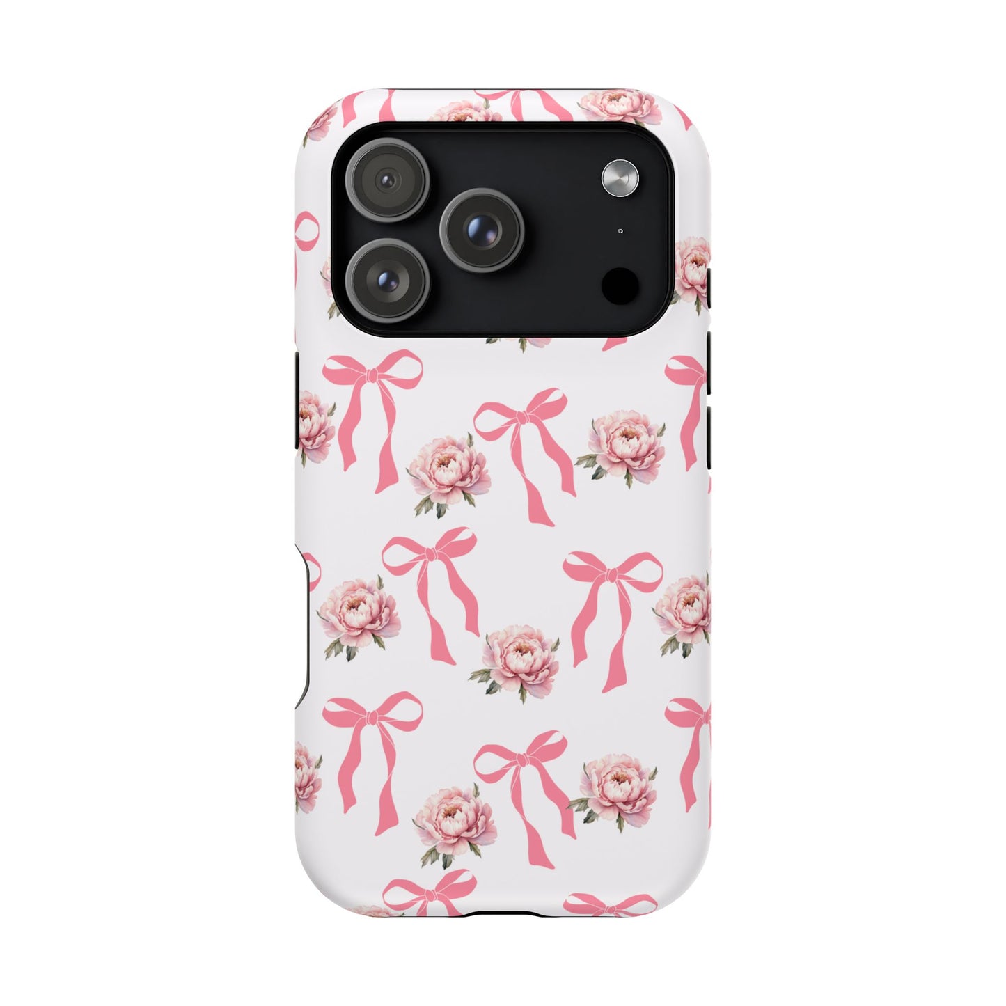 Pink Bow & Flowers MagSafe iPhone® Case