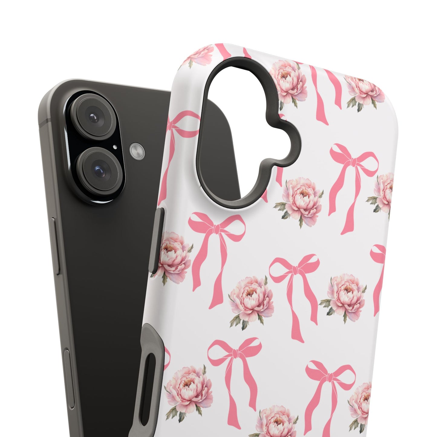 Pink Bow & Flowers MagSafe iPhone® Case