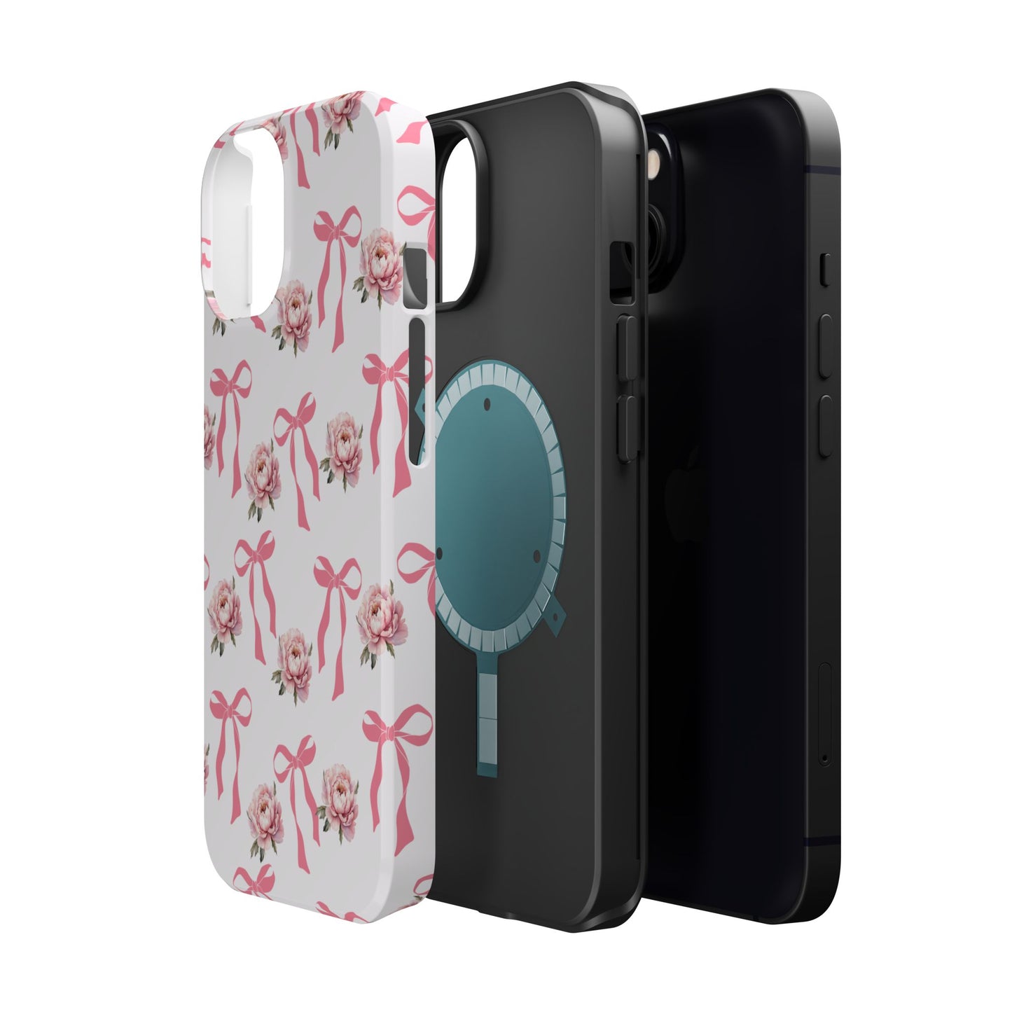 Pink Bow & Flowers MagSafe iPhone® Case