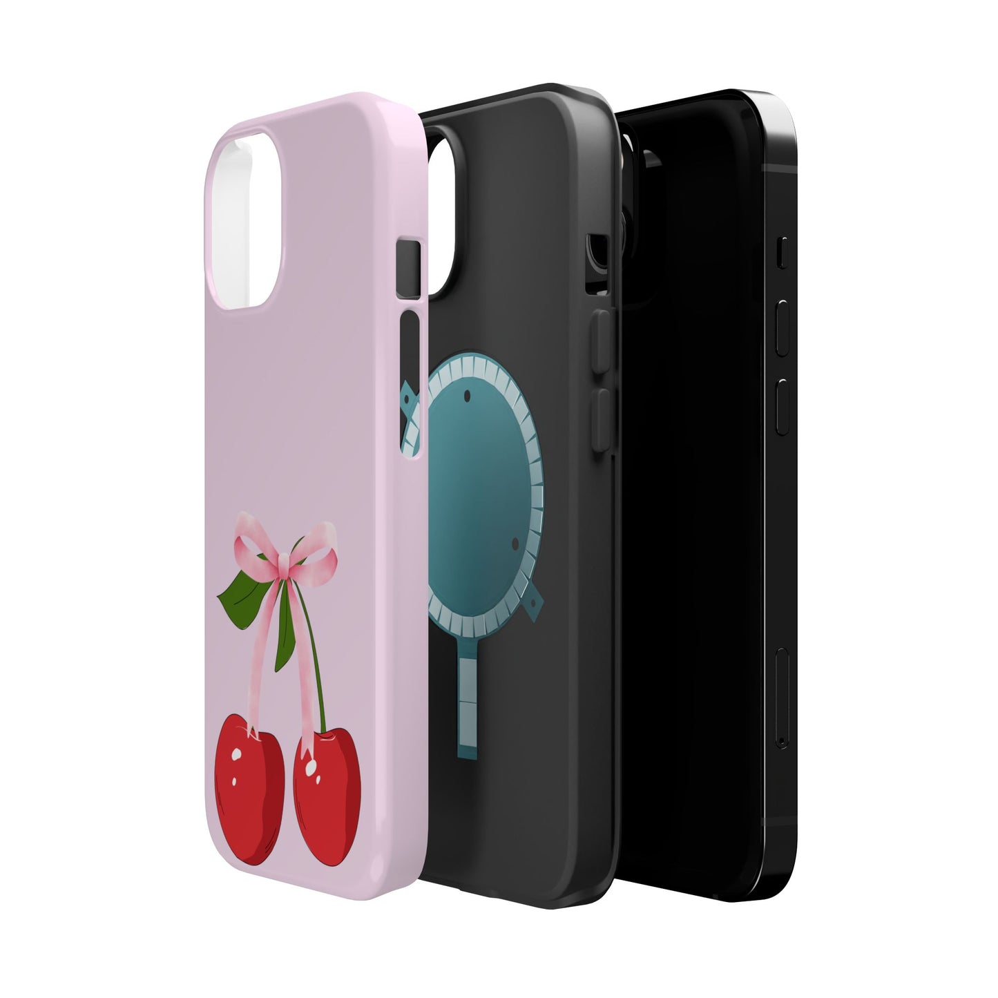 Pink Bow & Cherry MagSafe iPhone® Case