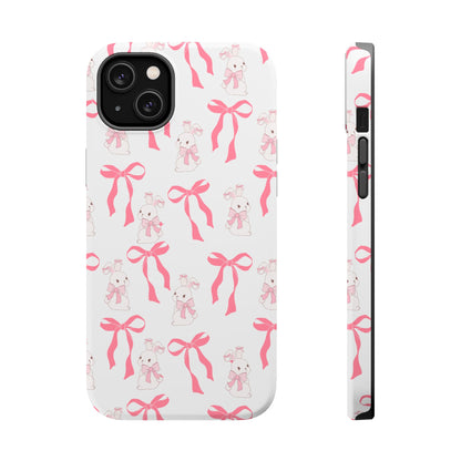 Pink Bows & Bunnies MagSafe iPhone® Case