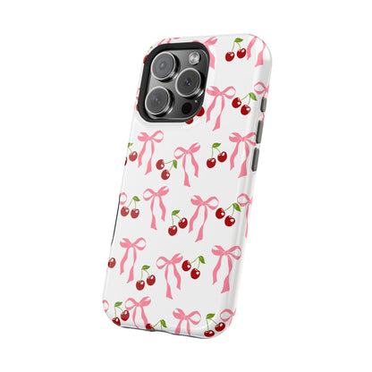 Pink Bows & Cherry MagSafe iPhone® Case