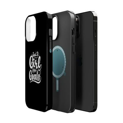 Girl with Goals MagSafe iPhone® Case Black