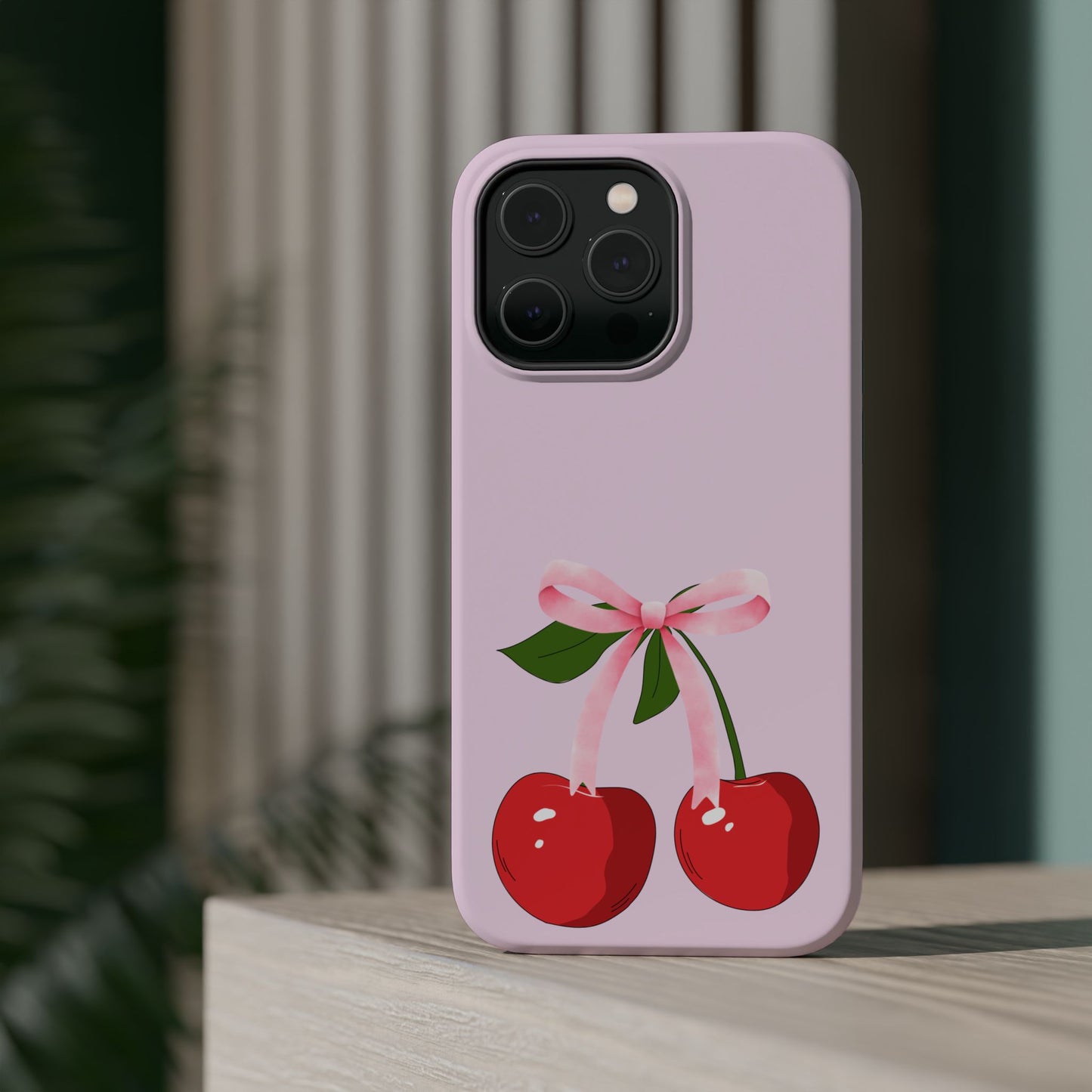 Pink Bow & Cherry MagSafe iPhone® Case