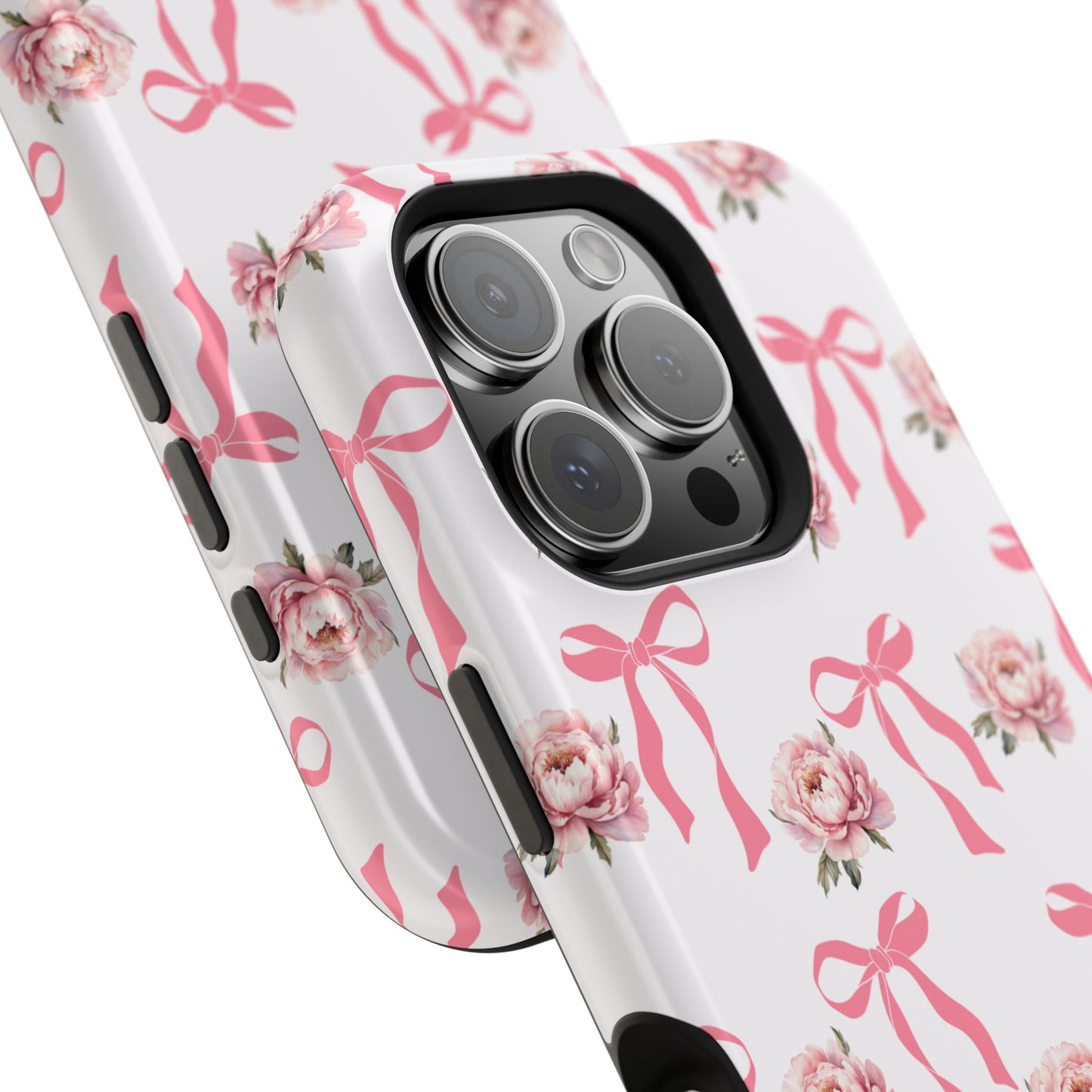 Pink Bow & Flowers MagSafe iPhone® Case