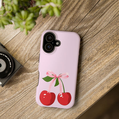 Pink Bow & Cherry MagSafe iPhone® Case