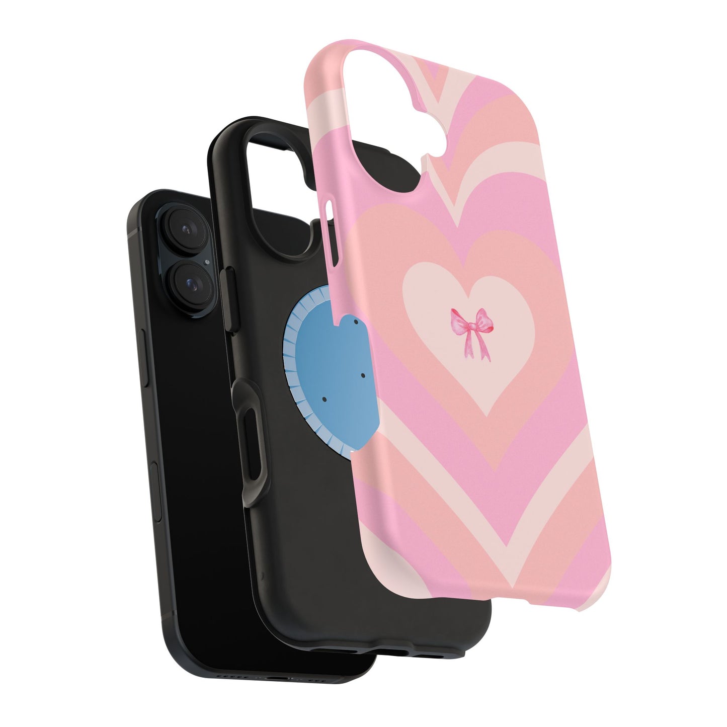 Pink Bow & Big Hearts MagSafe iPhone® Case