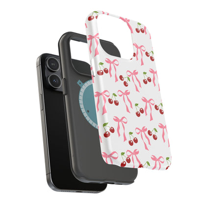 Pink Bows & Cherry MagSafe iPhone® Case