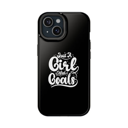 Girl with Goals MagSafe iPhone® Case Black